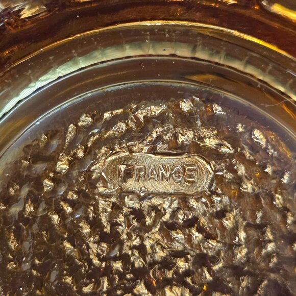 Vereco Glass Bowl and Saucers, Service for 4, VTG French Tempered Glass 6.25" - Picture 13 of 16